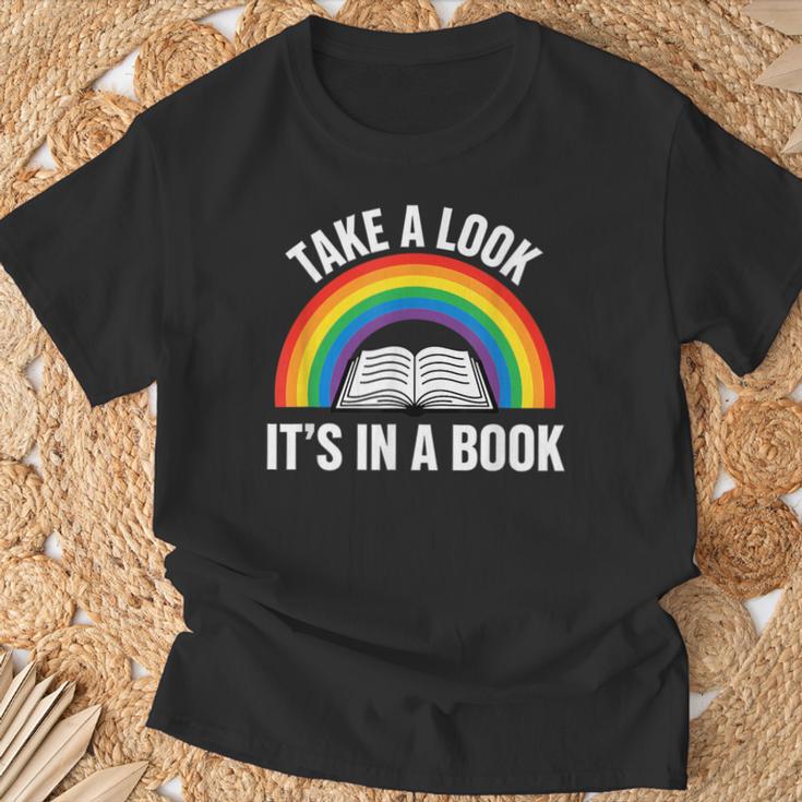 Take A Look It's In A Book Rainbow Reading Literary T-Shirt Gifts for Old Men Take A Look It's In A Book Rainbow Reading Literary T-Shirt Gifts for Old Men