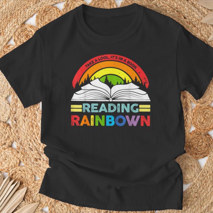Take A Look It's In A Book Reading Retro Rainbow Vintage T-Shirt Gifts for Old Men Take A Look It's In A Book Reading Retro Rainbow Vintage T-Shirt Gifts for Old Men