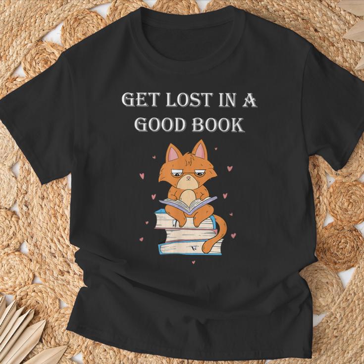 Get Lost In a Good Book T-Shirt Gifts for Old Men
