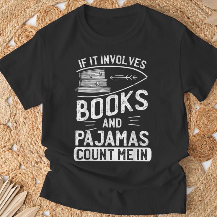 Love Books Love Pajamas For Readers T-Shirt T-Shirt Gifts for Old Men