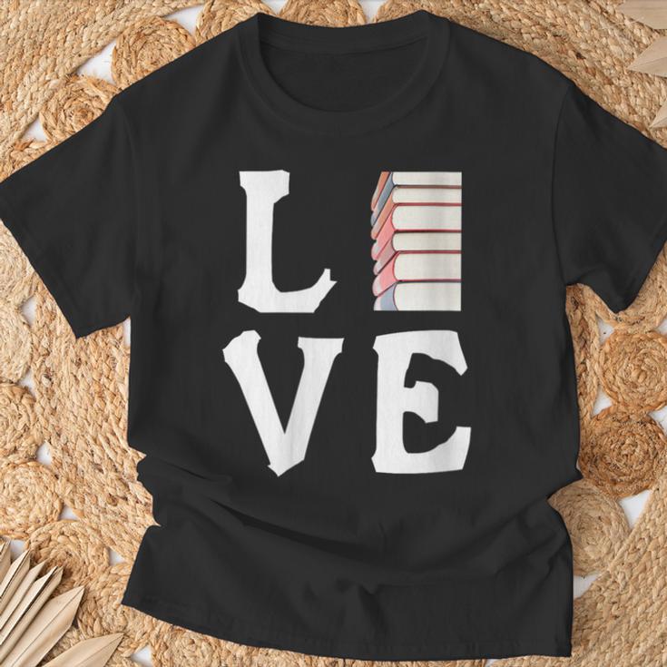 Love Books Stack Literature Reading Themed Pictograph T-Shirt Gifts for Old Men Love Books Stack Literature Reading Themed Pictograph T-Shirt Gifts for Old Men