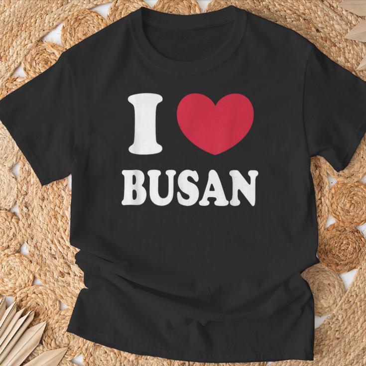 I Love Busan 釜山が大好きです Tシャツ 高齢者への贈り物