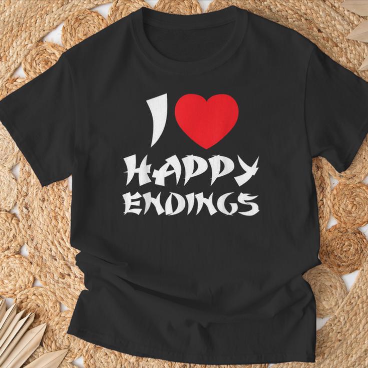 I Love Happy Endings Massage Book Reader Idea T-Shirt T-Shirt Gifts for Old Men