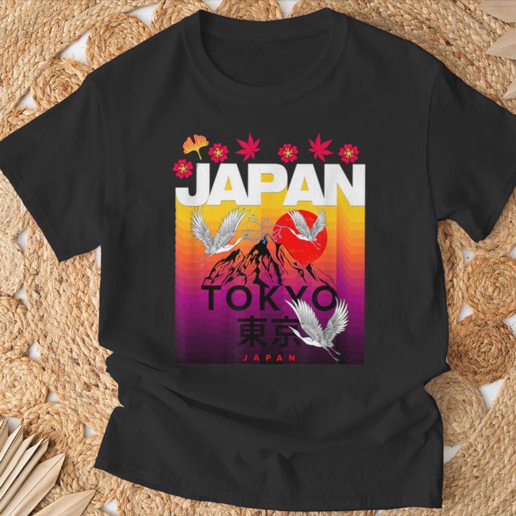 I Love Japan Culture Cool Japanunset Red-Crowned Crane Tシャツ 高齢者への贈り物