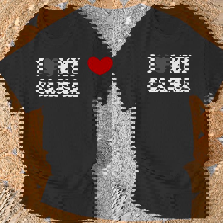 I Love My Cajsa アイ・ラブ・マイ・カジサ 長袖tシャツ Tシャツ 高齢者への贈り物