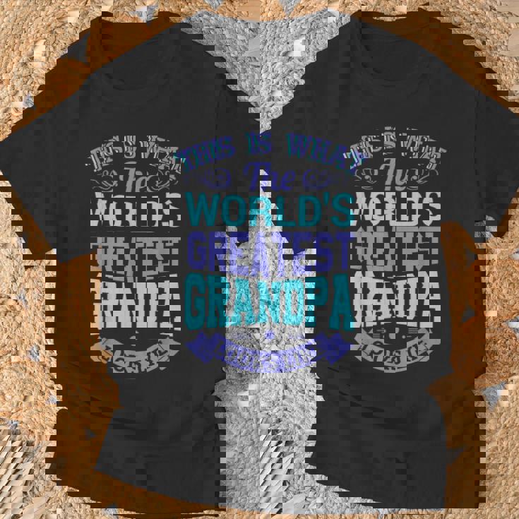 I Love My Grandpa Best Cool Grandpa グラフィックイラスト Tシャツ 高齢者への贈り物