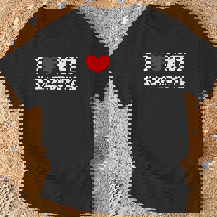 I Love My Kazuya 私はカズヤを愛しています Tシャツ 高齢者への贈り物