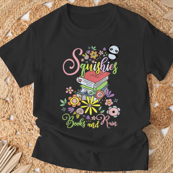 Love Panda Squishy Animal Doodles Squishies Books And Rain T-Shirt Gifts for Old Men