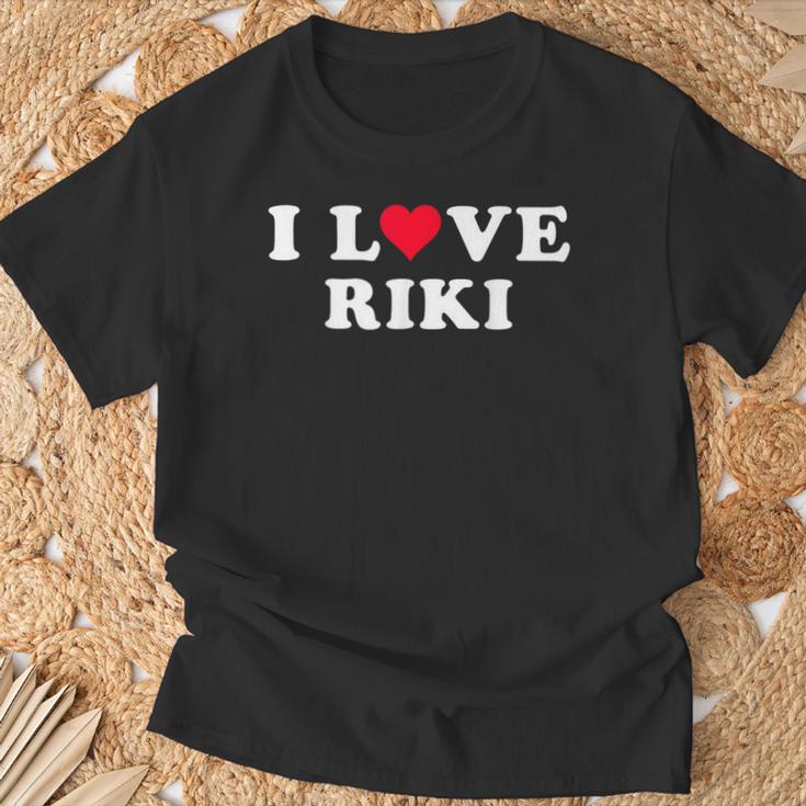 I Love Riki マッチング 彼女&彼氏 リキ 名前 Tシャツ 高齢者への贈り物