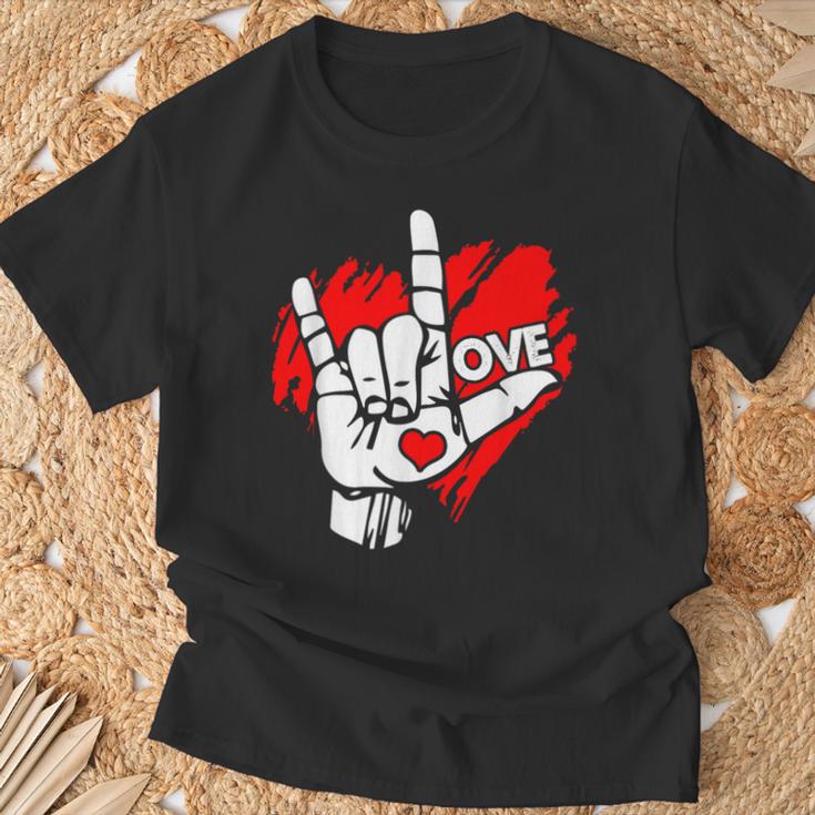 I Love You 手話 Asl Peak Languages Tシャツ 高齢者への贈り物