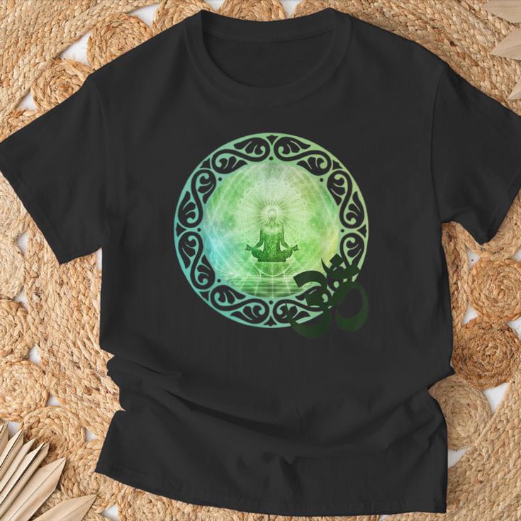 Mandala Namaste スピリチュアルブッダ ファッション服セット グリーン Tシャツ 高齢者への贈り物