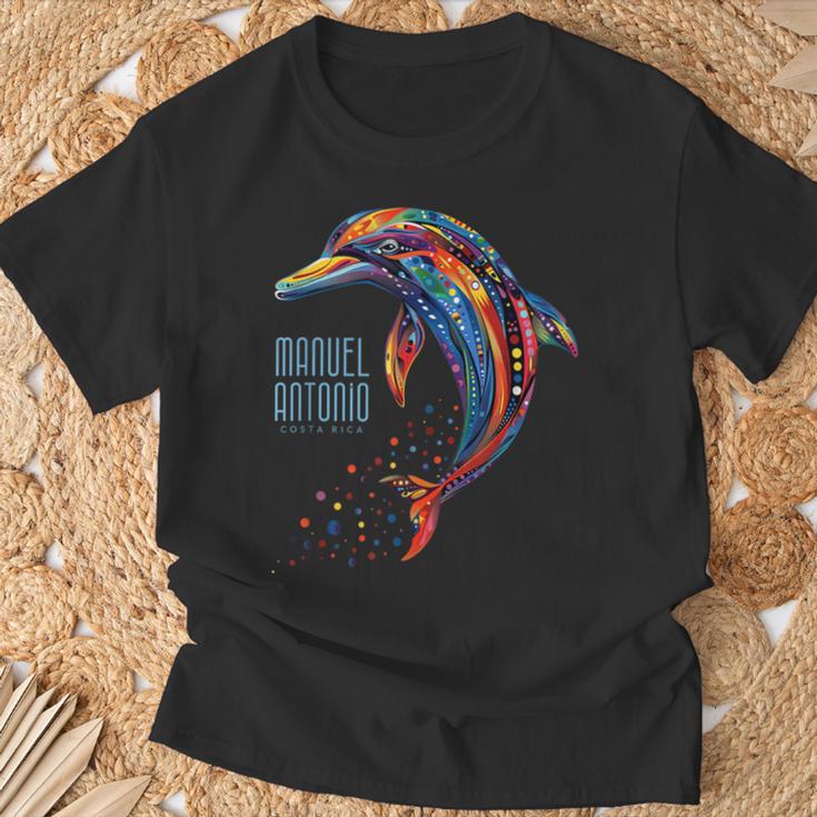 Manuel Antonio コスタリカ ティー ビーチ サーフ バケーション イルカ Tシャツ 高齢者への贈り物