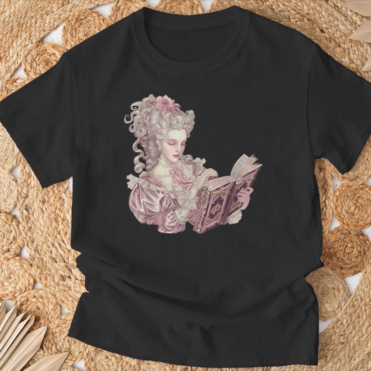 Marie Antoinette Reading A Book T-Shirt Gifts for Old Men