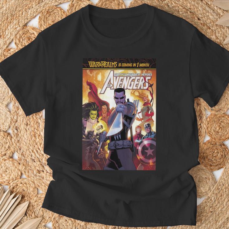 Marvel Comixology Avengers War Of Vampires Comic Book Cover T-Shirt Gifts for Old Men