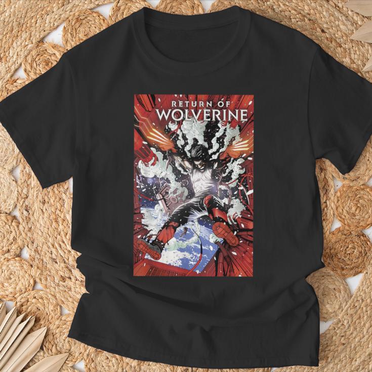 Marvel Comixology Return Of Wolverine Comic Book Cover T-Shirt Gifts for Old Men