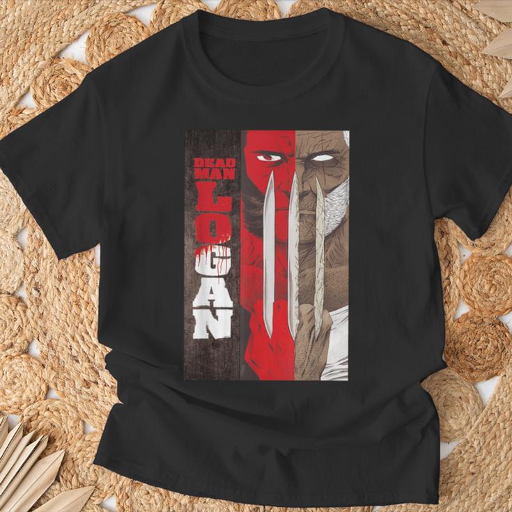 Marvel Dead Man Logan Comic Book Cover T-Shirt Gifts for Old Men