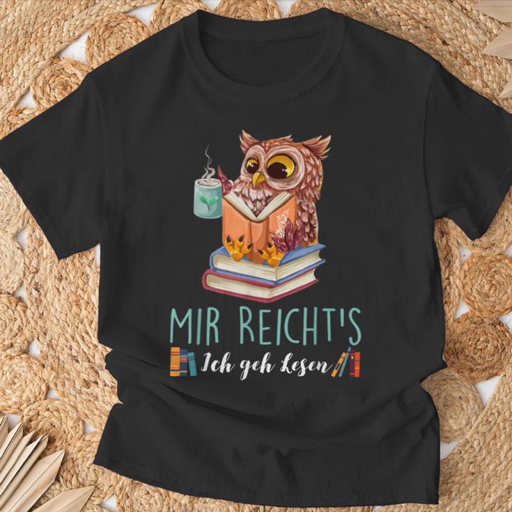 Mir Reicht's Ich Geh Resen Books Reading Fan Bookworm Owls T-Shirt Gifts for Old Men Mir Reicht's Ich Geh Resen Books Reading Fan Bookworm Owls T-Shirt Gifts for Old Men