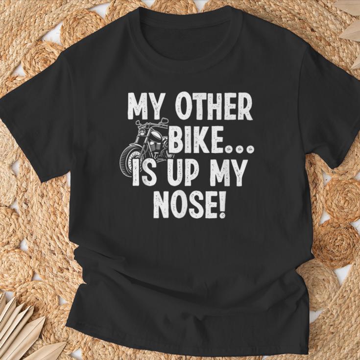 My Other Bike Is Up My Nose おもしろいびきオートバイバイカー Tシャツ 高齢者への贈り物