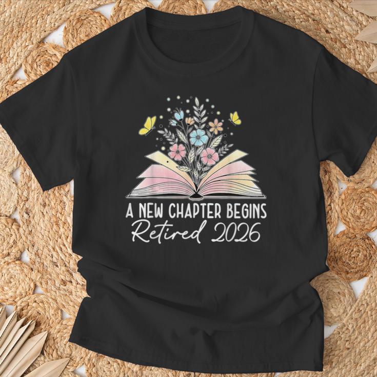A New Chapter Begins Book Floral Bloom T-Shirt Gifts for Old Men A New Chapter Begins Book Floral Bloom T-Shirt Gifts for Old Men