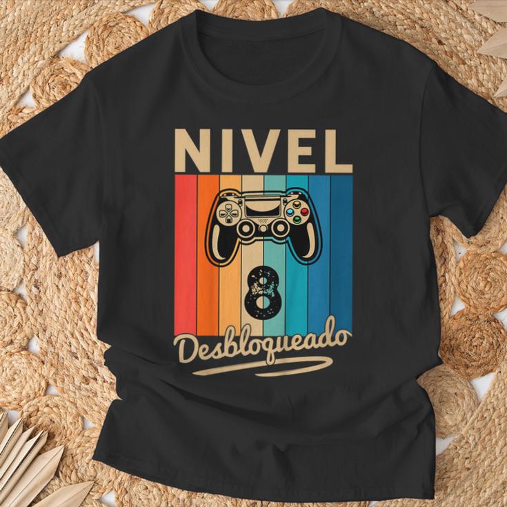 Niños Nivel 8 Años Regalo Cumpleañosideojuegos Gamer Camiseta unisex Regalos para ancianos