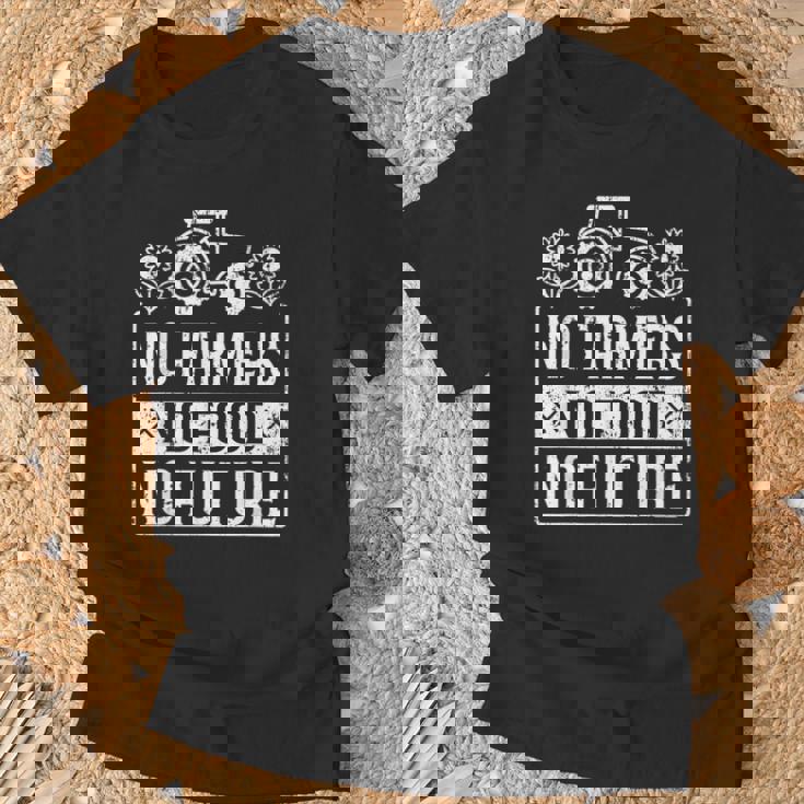 No Farmers No Food No Future ファーマー 農場農場農業 Tシャツ 高齢者への贈り物