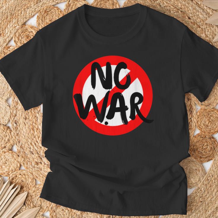 No War、アンチウォーデーストップサイン、スプレーペイント、No War。 Tシャツ 高齢者への贈り物