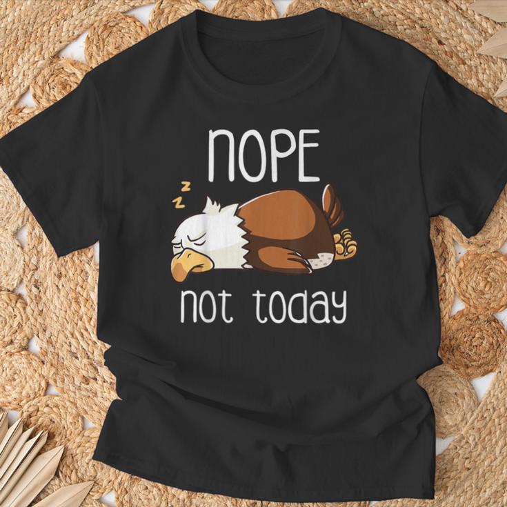 Nope Not Todayleeping American Bald Eagle Nap Early Bird Tシャツ 高齢者への贈り物