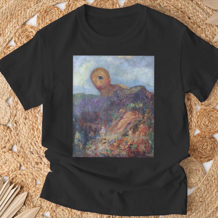 Odilon Redonによるサイクロプスの有名なアートワーク。 Tシャツ 高齢者への贈り物