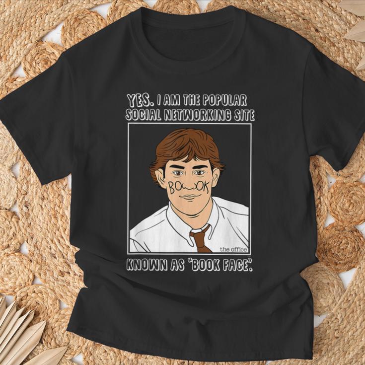 The Office Book Face Jim T-Shirt Gifts for Old Men