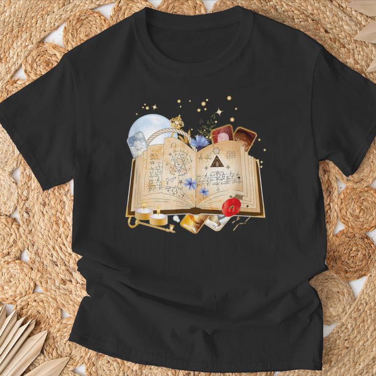 Old Book With Spells And Magical Accessories T-Shirt Gifts for Old Men
