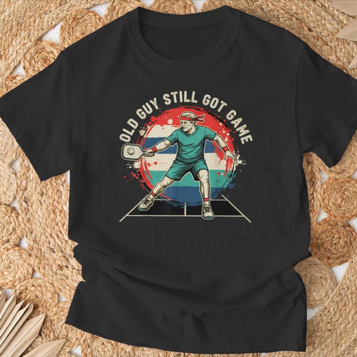 Old Guytill Got Game Pickle Ball メンズ Tシャツ 高齢者への贈り物