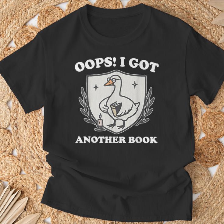 Oops I Got Another Book Books Lover Goose Quote T-Shirt Gifts for Old Men Oops I Got Another Book Books Lover Goose Quote T-Shirt Gifts for Old Men