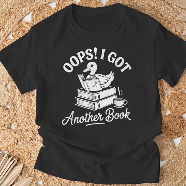 Oops I Got Another Book Goose Goose Reader T-Shirt Gifts for Old Men