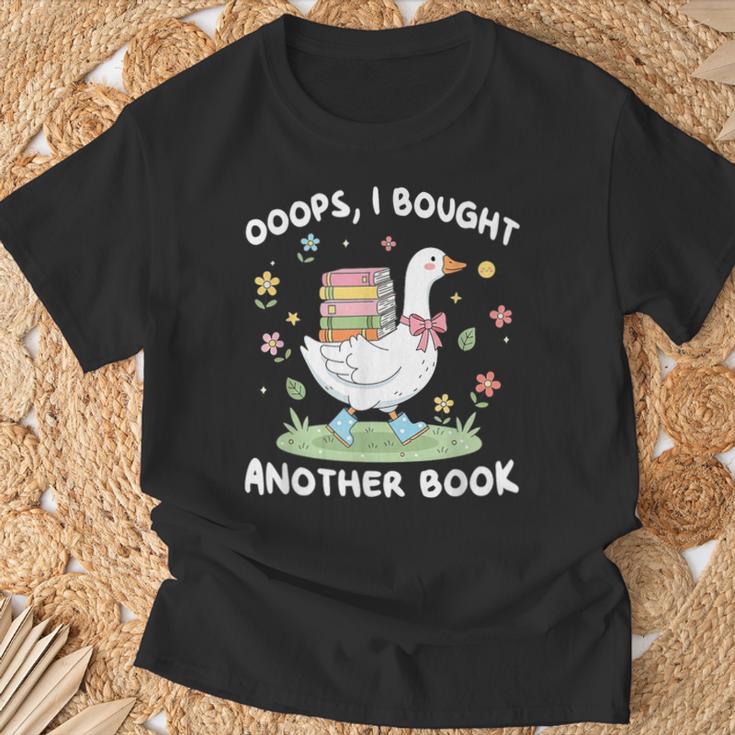 Oops I Bought Another Book Bookish Goose Reading Lover Nerd T-Shirt Gifts for Old Men