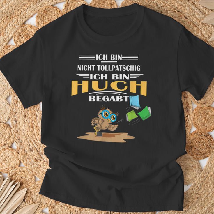 Owl Nicht Tollpatschig Bin Huchbegabt Reading Books T-Shirt Gifts for Old Men Owl Nicht Tollpatschig Bin Huchbegabt Reading Books T-Shirt Gifts for Old Men