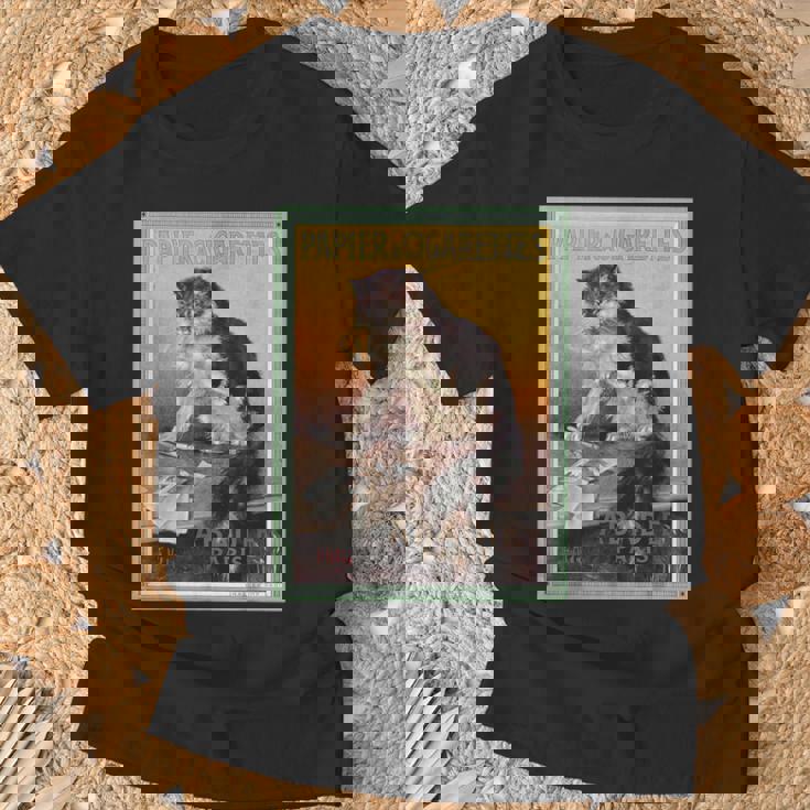 Papier A Cigarettes Abadie Paris ビンテージタバコ広告 Tシャツ 高齢者への贈り物