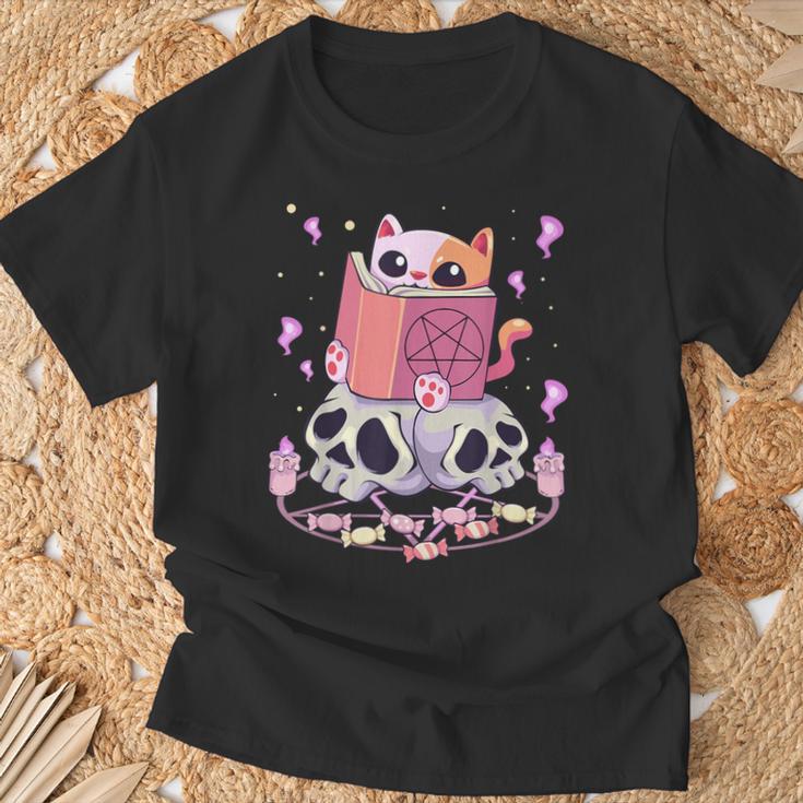 Pastel Goth Kawaii Occult Cute Cat Reading Pentacle Book For Men Women T-Shirt Gifts for Old Men Pastel Goth Kawaii Occult Cute Cat Reading Pentacle Book For Men Women T-Shirt Gifts for Old Men