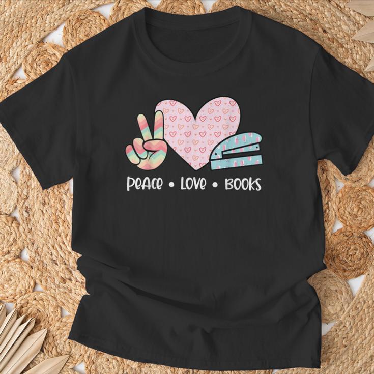 Peace Love Books Reading T-Shirt Gifts for Old Men Peace Love Books Reading T-Shirt Gifts for Old Men