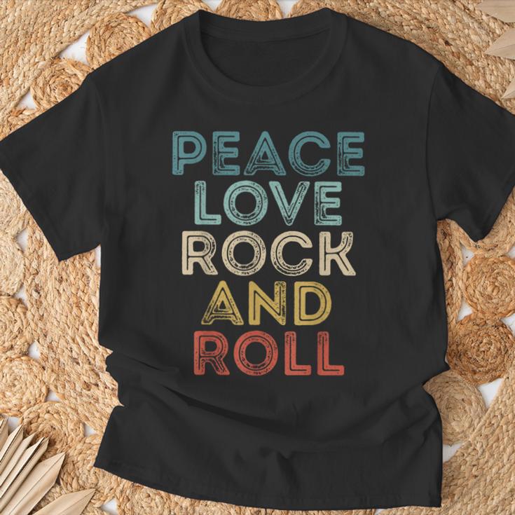 Peace Love Rock And Roll ピース・ラブ・ロックンロールtシャツ ロックンロール・ミュージック Tシャツ 高齢者への贈り物