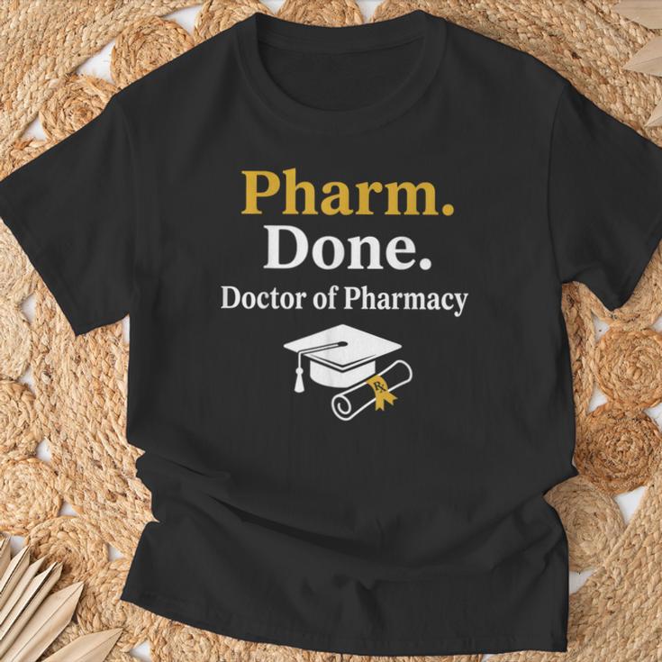 Pharm Done ドクターオブファーマシー 卒業式 Tシャツ 高齢者への贈り物