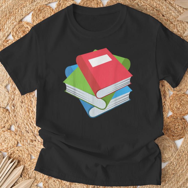 Pile Of Books Stack Of Books Costume T-Shirt Gifts for Old Men