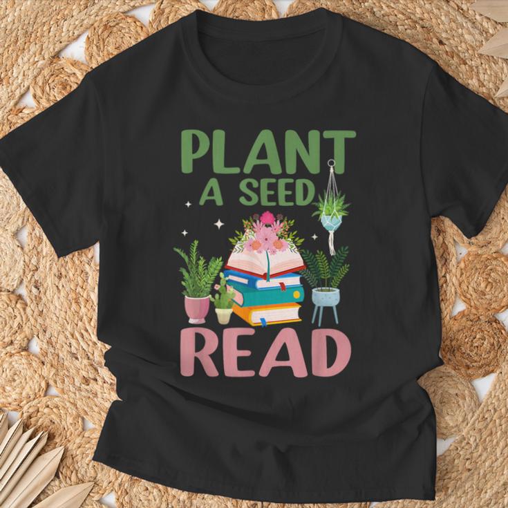 Plant A Seed Read Reading Summer 2026 Teacher Librarian Book T-Shirt Gifts for Old Men Plant A Seed Read Reading Summer 2026 Teacher Librarian Book T-Shirt Gifts for Old Men