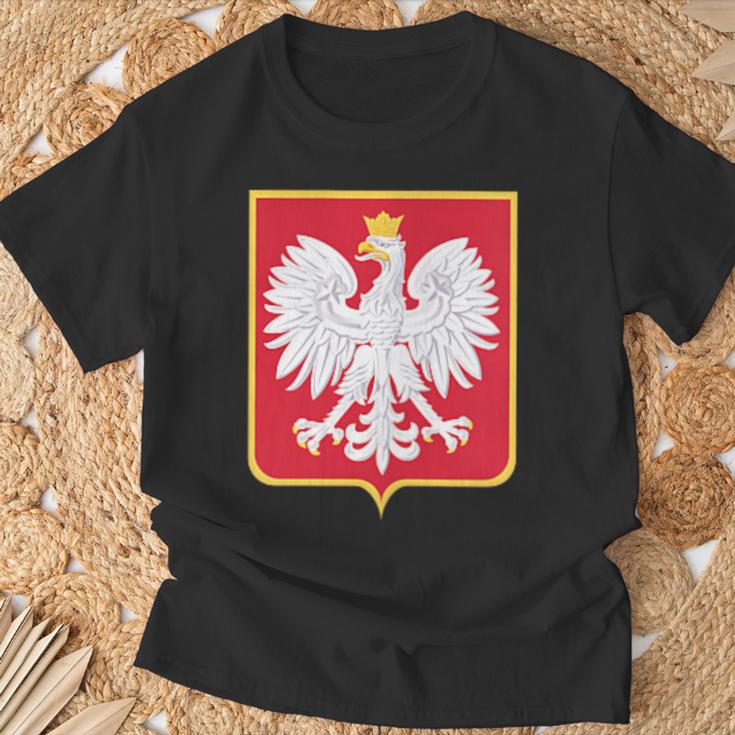 Polonia Eagle Escudo De Armas Polska Familia Polaca In Mangas Camiseta unisex Regalos para ancianos
