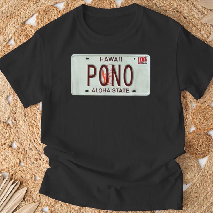 Pono ヴィンテージ ハワイ ナンバープレート Tシャツ 高齢者への贈り物