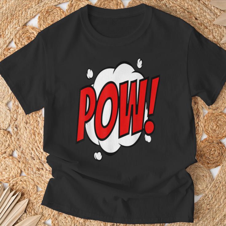 POW Comic Art Book Superhero Bubble Cartoon T-Shirt T-Shirt Gifts for Old Men