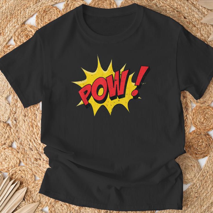 POW Comic Book Cartoon Pop Art T-Shirt Gifts for Old Men