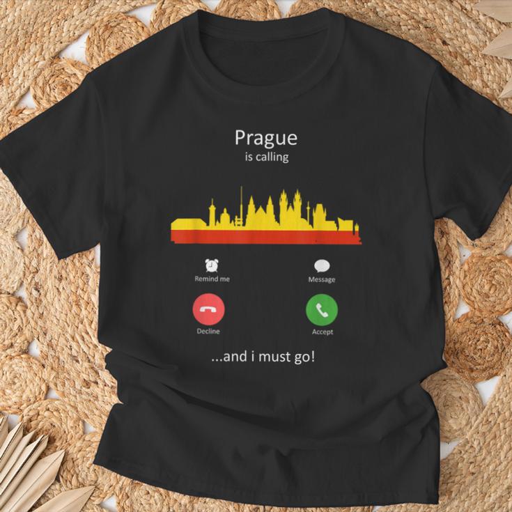 Prag Ruft Und Ich Muss Gehen Lustiges Prag T-Shirt Geschenke für alte Männer