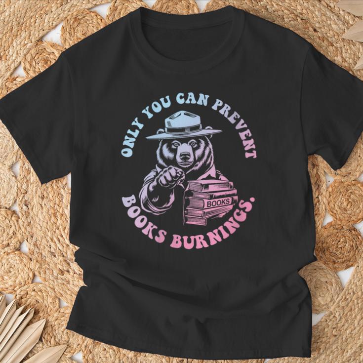 Only You Can Prevent Books Burnings T-Shirt Gifts for Old Men