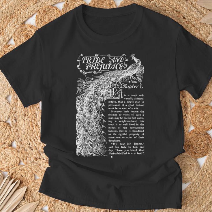 Pride And Prejudice Women Jane Austen Books T-Shirt Gifts for Old Men