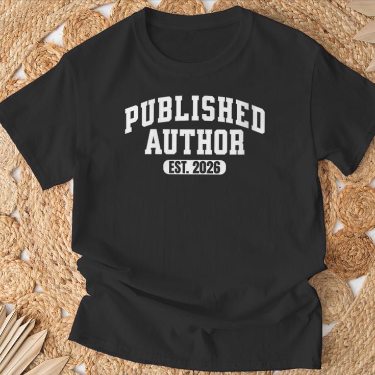 Proud Published Author 2026 Mom Dad Vintage Poet Book Writer T-Shirt Gifts for Old Men